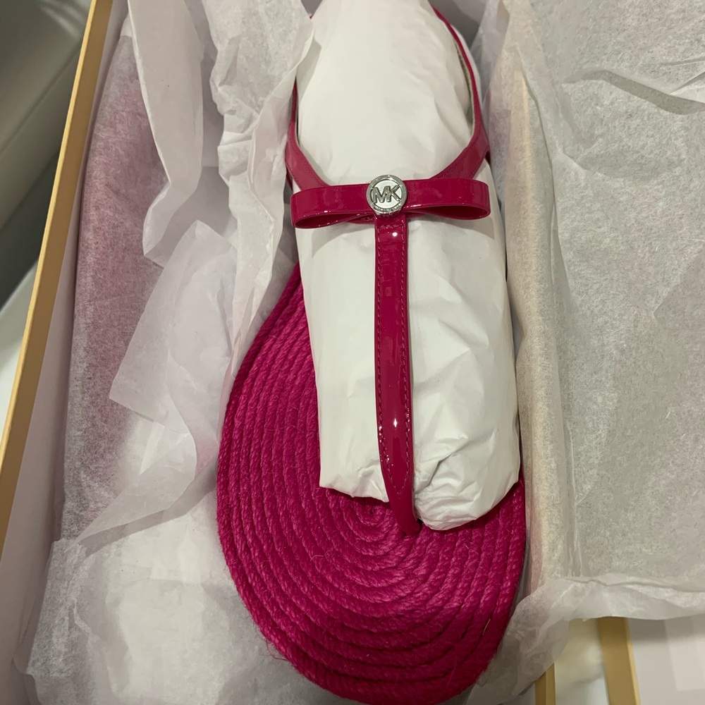 Michael Kors Josie Thong Sandal Hot Pink MK